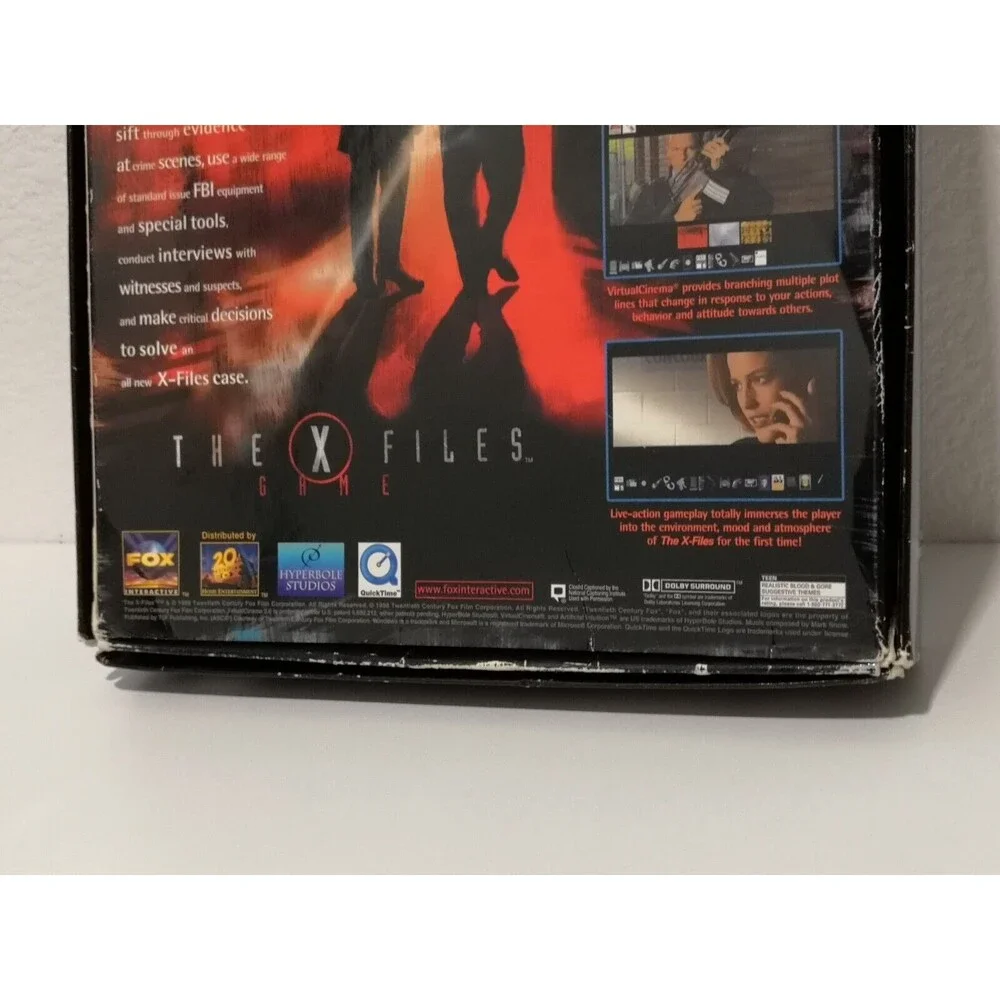 X-Files PC Game (Windows, 1998) 7-Disc Fox Interactive Big Box PC Game Complete